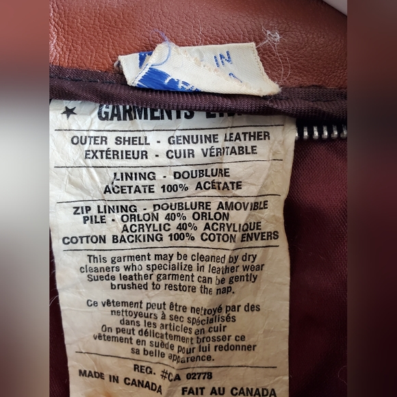 Vintage Cognac Genuine leather jacket fitted long double breasted, w self belt - Picture 14 of 16